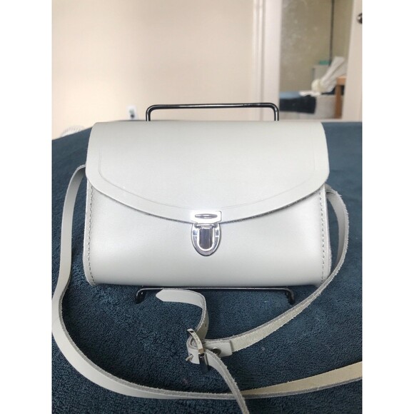 cambridge satchel company england the pushlock crossbody bag in French gray - Picture 1 of 11